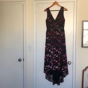 Alice + Olivia velvet and chiffon gown